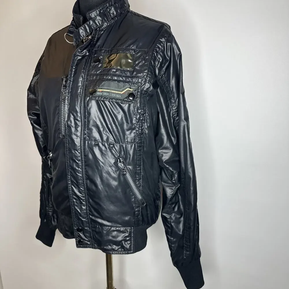 Vintage 80s Style Auto California Carrera Design Racing Jacket Size Small
